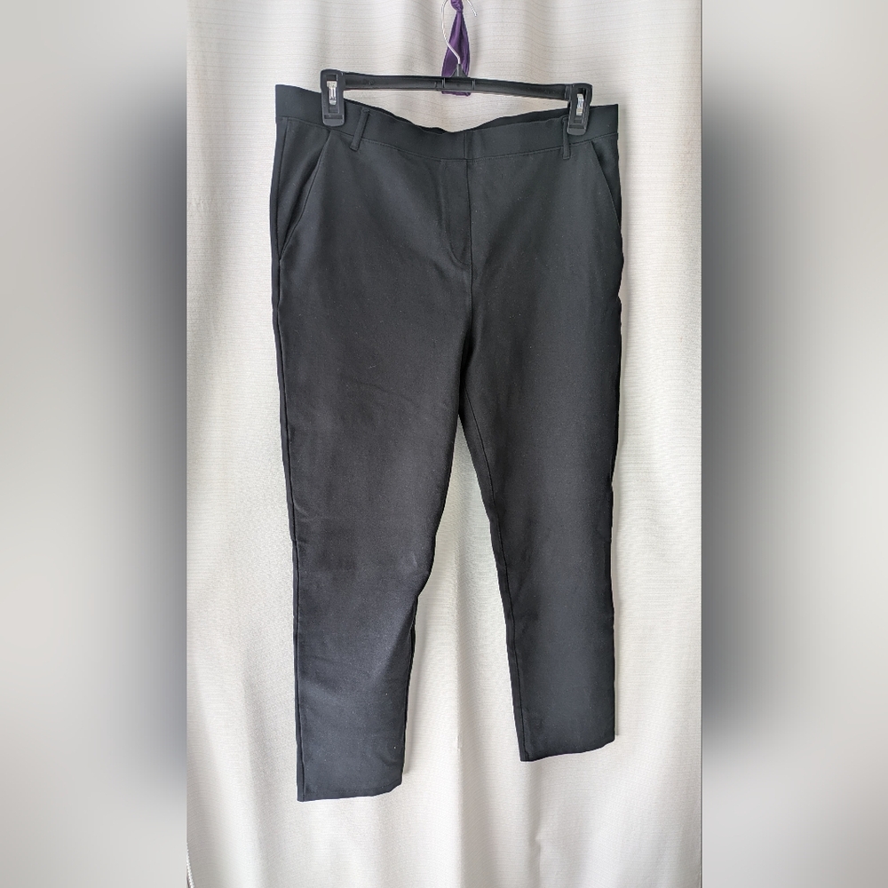 Quince Black Straight Leg Stretch Pants